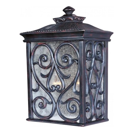 Maxim Two Light Oriental Bronze Seedy Glass Wall Lantern 40127CDOB